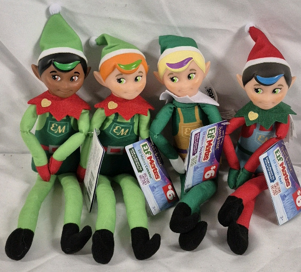 4 New 12" Elf Mates - Toy Maker, Elf Chef & Cobblers