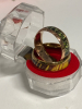 Two 8mm Titanium Stainless Steel Wedding Band Ring one Full Explosion Koa Wood Inlay Size 13 Second Green Accents Size 12 - 6