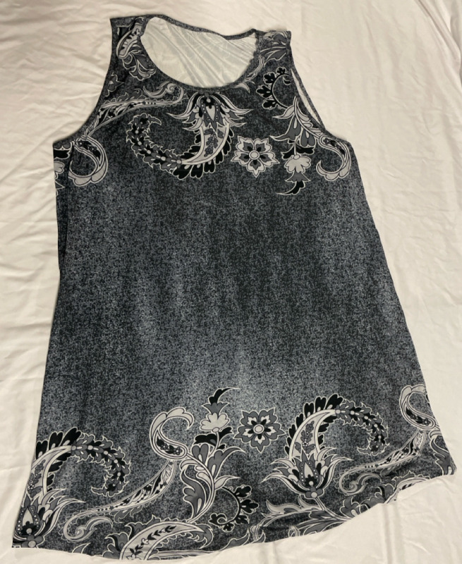 New Size 2XL Ladies Printed Sleeveless Tank Mini Dress