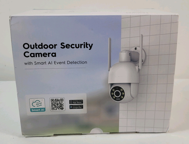 New - Outdoor Security Camera w/Smart AI Event Detection .