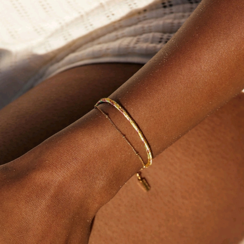 New ATOLEA Rio Bracelet, Hypoallergenic, Waterproof & Sweatproof Premium Stainless Steel + 18k Gold PVD Coating | Retails $75!
