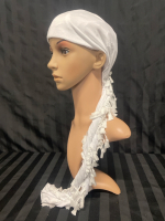 New Size Sm-Med Ladies Satin-lined Hair Wrap with Decorative Tassels