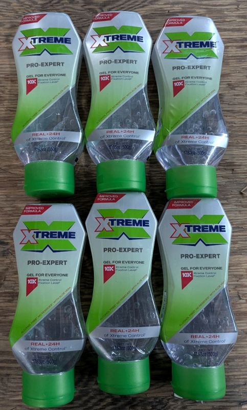 6 New Extreme Pro-Expert Hair Gel. 500g Ea. Expires November 2026.