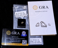 New 2.0ct Moissanite Lab Diamond, Round Brilliant Cut, GH - VVS1, GRA Report, Tests Positive with Diamond Tester (More Brilliant Than a Diamond!!)