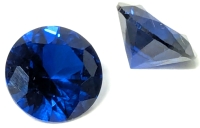 2 New 8.0mm Lab-Created Brilliant Cut "AAA" Rated Blue Sapphire Gemstones - Round