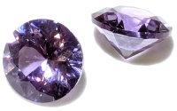 2 New 6.5mm Lab-Created Brilliant Cut "AAA" Rated Purple Sapphire Gemstones - Round