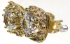 New 14k Gold Plated 2.0ct Each Simulated Diamond Halo Stud Earrings - 3