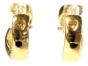 New 24k Gold Plated 12.0mm Simulated Diamond Swirl Huggie Earrings - 4