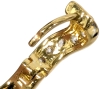 New 24k Gold Plated 12.0mm Simulated Diamond Swirl Huggie Earrings - 5