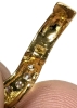 New 24k Gold Plated 12.0mm Simulated Diamond Swirl Huggie Earrings - 6