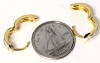 New 24k Gold Plated 12.0mm Simulated Diamond Swirl Huggie Earrings - 7