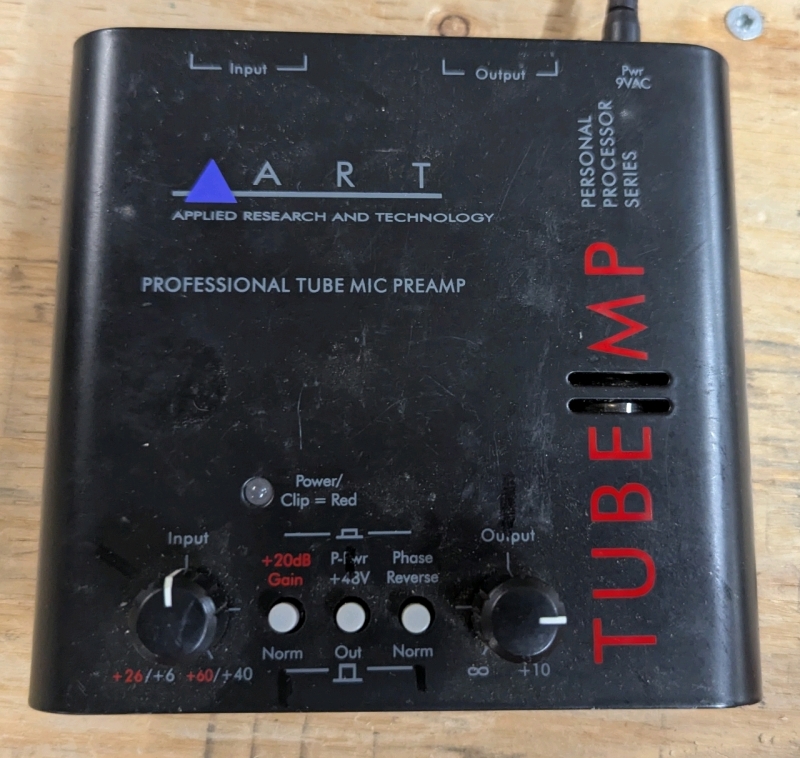 Art TubeMP Tube Microphone Preamp. Tested for power. As Is.