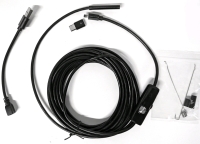 New Endoscope Camera for Android / Apple Devices, USB 2 in 1 with LED Light, Waterproof, Black, Approx 5m Hard Wire, 5.5mm
