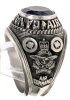 Large Chunky Size 10 Canadian Air Force / Air Command Ring with Sizeable Blue Faceted Stone - 2