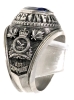 Large Chunky Size 10 Canadian Air Force / Air Command Ring with Sizeable Blue Faceted Stone - 3