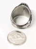 Large Chunky Size 10 Canadian Air Force / Air Command Ring with Sizeable Blue Faceted Stone - 4