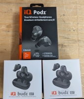 3 New Pairs of iQ Earbuds. 2 iQ Buds 07. And 1 iQ Podz