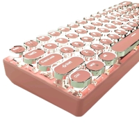 As-New in Box | SEUNKWANG EWEADN G61 Typewriter Keyboard Wireless Mechanical Keyboards, 60% Mini Typewriter Keyboard with White Backlit, Anti-Ghosting, Red Switch Bluetooth/2.4GHz/USB-C Cute Aesthetic Keyboards-Pink