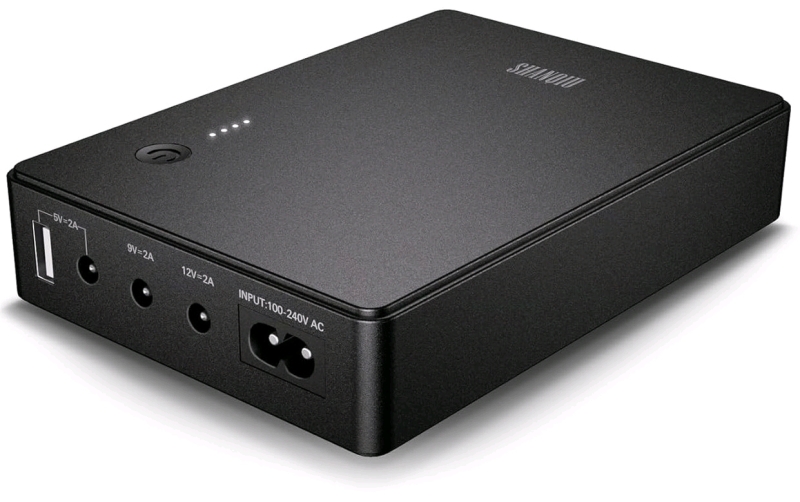 As-New in Box | Shanqiu Mini UPS Battery Backup Uninterruptible Power Supply for Router, Modem, Security Camera with Input AC Output USB 5V DC 5V 9V 12V (37Wh)