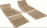 New Original Equipment Reproduction Bow Tie Floor Mat Set; Fawn; Set of 4 &ndash; 1967-81 Impala, Bel Air, Biscayne, Caprice. Model FP73017. Retails for $240
