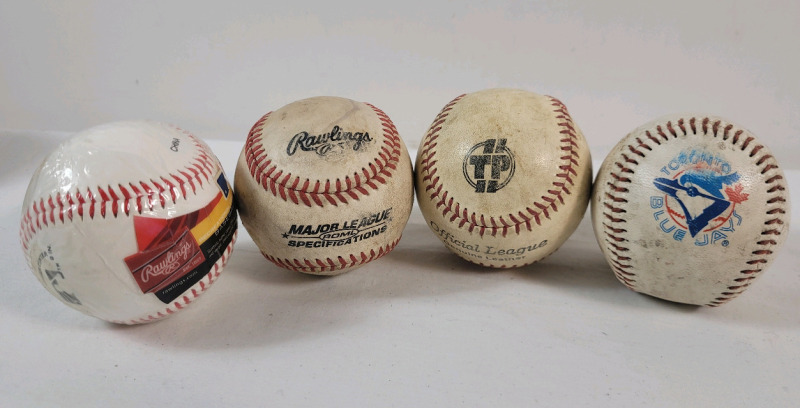 Four (4) Baseballs . Toronto Blue Jays , 2 Rawlings