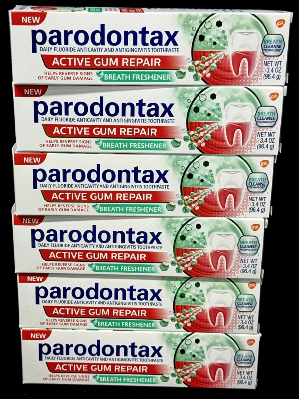 [See Desc] 8 PARADONTAX Active Gum Repair Breath Freshener Daily Fluoride Toothpastes