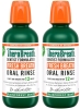 New Sealed 2pk THERA BREATH Fresh Breath Oral Rinse : Rainforest Mint 473ml/16oz Each