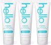 3 New Sealed HELLO Antiplaque and Whitening Fluoride Free Toothpaste, Natural Peppermint Flavor, SLS Free, Gluten Free, Peroxide Free, Vegan
