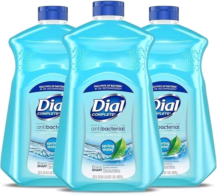 New 3pk DIAL Antibacterial Defense : Spring Water Scent Had Soap Refills : 1.53ml Each