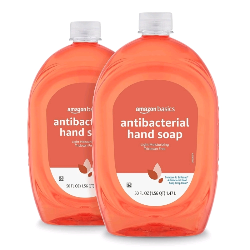 New Sealed 2-Pack Amazon Basics Liquid Hand Soap Refill, Light Moisturizing, Triclosan-Free, Citrus, (Previously Solimo) - 1.47L each