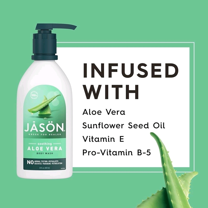 New Sealed J&Auml;SON Greek for Healer Soothing Aloe Vera Body Wash - 887ml