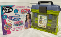 New and Not New Craft Bundle | New Shimmer &lsquo;n Sparkle Friendship Bracelet Kit | Not New Grab &lsquo;n Go Craft Organiser - 4 Slide Out Drawer/Compartments one is Missing - Replacement is not matching