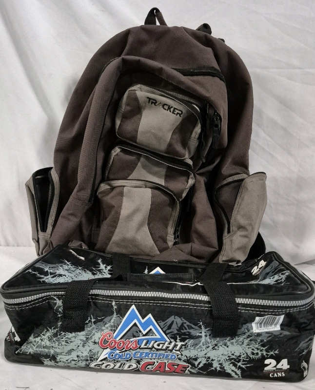 Coors Light 24 Can Cooler Bag & Tracker Backpack