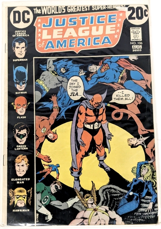 [Key Issue] Vintage DC Comics JUSTICE LEAGUE OF AMERICA #106, Red Tornado Joins the JLA, Bagged & Boarded