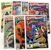 7 Vintage DC Comics SUPERMAN AND... Issues 10, 11, 38-41, 45 - All Bagged & Boarded