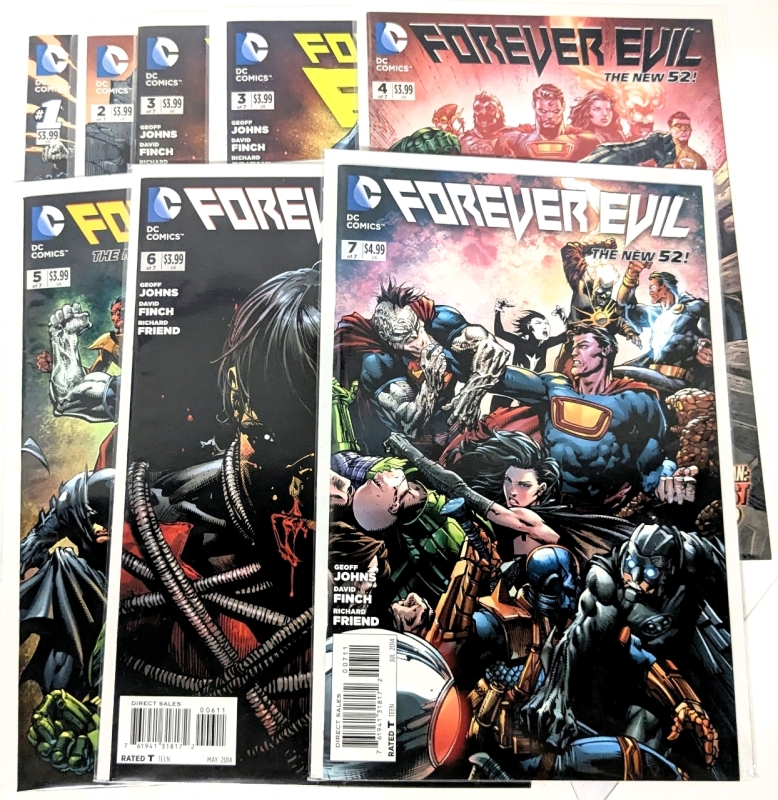 [Full Run] DC Comics Direct Sale FOREVER EVIL : The New 52! #1-#7 with Extra Copy of #3 - All Bagged & Boarded