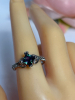 Elegant Stainless Steel Ring Princess Cut Zirconia Sparkling Band Size 9 - 3