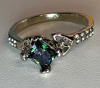 Elegant Stainless Steel Ring Princess Cut Zirconia Sparkling Band Size 9 - 4
