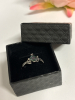 Elegant Stainless Steel Ring Princess Cut Zirconia Sparkling Band Size 9 - 5