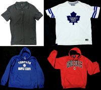 Men's Sports Wear : Sz LG Hugo Boss Slim Fit Polo, Sz LG NHL Toronto Maple Leafs Top, Sz LG Ohio State Hoodie & Sz XL Maple Leafs Hoodie (Fanatics)