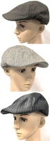 3 Men's Size S/M & Large Golf Flat Caps incl 2 Coopersquare New York Silk-Lined Caps