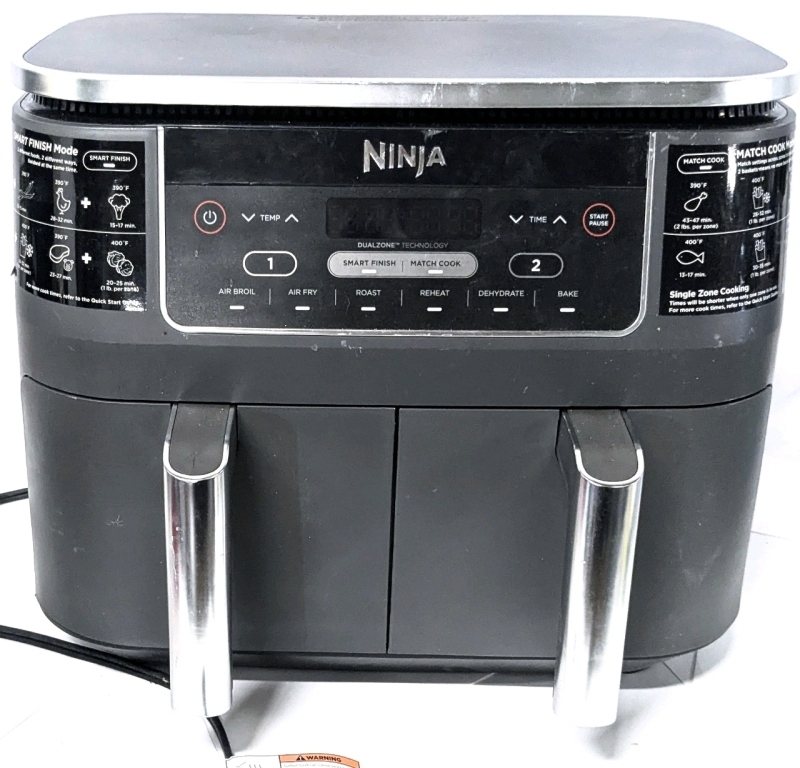 NINJA Foodi 6-in-1 8 qt. 2-Basket Air Fryer with DualZone Technology Model DZ201, Tested for Power