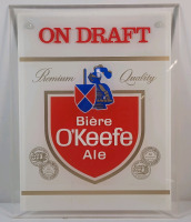 Vintage O'Keefe Draft Ale Beer Wall Sign . Measures 15"&times;19"