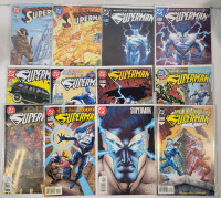 DC Comics 1996-98 SUPERMAN No. 118 , No. 119 , No. 123 - No. 130 & No. 132 . Includes No. 123 - Glow in the Dark Cover (1st Appear. Blue Electric Suit) . Twelve (12) Comics , All Bagged & Boarded . , Well Taken Care Of , High Grade