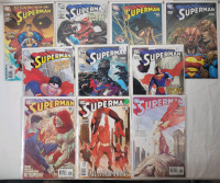 DC Comics SUPERMAN No. 670 - No. 680 . Includes #675 & #677 Variant Covers & Issue #680 . Ten (10) Comics , All Bagged & Boarded . , Well Taken Care Of , High Grade
