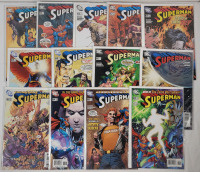 DC Comics SUPERMAN No. 654 - No. 669 . Thirteen (13) Issues , All Bagged & Boarded . See photos for issue numbers . , Well Taken Care Of , Very Fine or Higher Grade .
