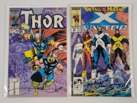 Vintage 1984 Marvel Comics The Mighty Thor #350 - Canadian Issue - signed by Writer Walt Simonson & 1987 X-Factor : Fall of the Mutants #26 - Signed by Writer & Penciler Louise & Walt Simonson . Both Issues Bagged & Boarded .