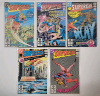 Vintage 1982 DC Comics The Daring New Adventures of SUPERGIRL Issues #1 - #5 . All Issues Signed by Writer Paul Kupperberg . All Issues Bagged & Boarded . No COA . Fine / Very Fine +