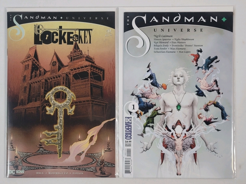 DC / IDW Comics The Sandman Universe Lock & Key #0 & DC Vertical Comics The Sandman Universe #1 . Both Issues Bagged & Boarded , Well Taken Care Of , High Grade