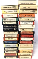 33 Vintage Classic Rock 8-Track Tapes, Some With Original Sleeves: Beatles, Village People, Rolling Stones, Trooper, Elvis, Pink Floyd, Lynyrd Skynyrd + More (See Photos for Artists)